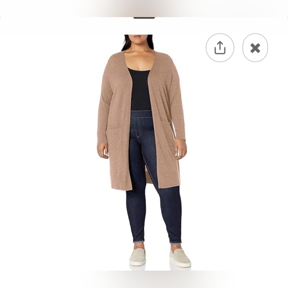 Women's Lightweight Longer Length Open-Front Long-Sleeve Cardigan Sweater - Picture 1 of 8